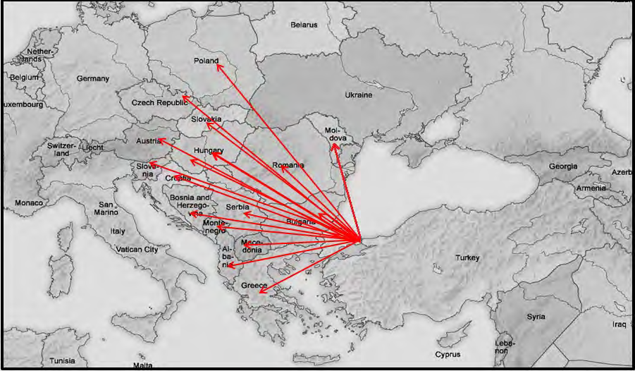 Balkanlar Kara Taşıma Ağı Şehirler: Bükreş- Sofya - Atina- Belgrad - Saraybosna - Zagreb Budapeşte -