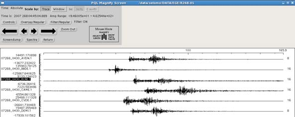 2007 tarihli depremin sismogram görüntüsü 2) 28.09.2007 Tarihli 3.