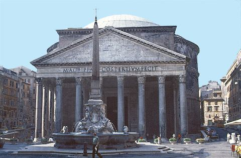 Pantheon 609 da, kilise olarak kutsandı ve korunması sağlandı. Foto: Barbara McManus, VROMA projesinin izniyle Foto: Paula Chabot, VROMA projesinin izniyle 1. Roma da ki en iyi korunmuş antik yapıdır.