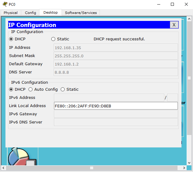 Bütün bu işlemler yapıldıktan sonra DHCP sunucunun bağlı olduğu Sw2 ye ait port VLAN10 a atanır.
