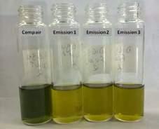 substances present in combustion emissions. Additionally, the injection was controlled, i.e., as the ph became acid, gas injection was interrupted, and restarted when ph became neutral again.