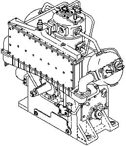 Kompresörleri meydana getiren parçalar RESIM - DE 33000 Tipi lokomotif kompresörü Gövde Krank mili ve yatakları Alçak basınç silindirleri Yüksek basınç silindirleri Pistonlar, piston kolları, kol