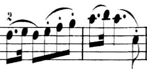 Ayrıca, sağ el işaret parmağı ile yaya uygulanan kuvvetli bir baskıyla, sesin gür çıkması sağlanabilir. Şekil 5. Carl Schröder in Op.