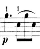 parmağı tele bastırmadan, 5. pozisyondaki la notasına kaydırarak, parmağın tele hafif bir dokunuşuyla gerçekleştirilebilir. Şekil 6. Carl Schröder in Op.