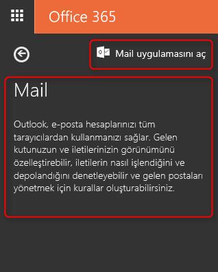 Örnekte de görüldüğü üzere Posta (Mail) uygulamasındaki Uygulama ayrıntıları bölümüne tıklanıldığında ilgili uygulamaya dair detaylar yer alır.