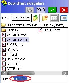 Şekil 6 Adı bölümüne yeni bir iş adı girilir. (Örn: RASTER) Şekil 7 tuşu ile onaylanır.