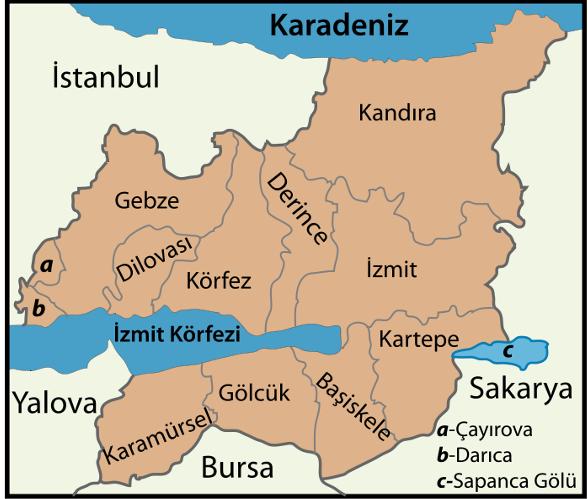 4.2. BÖLGESEL, MAHALLİ BİLGİLER GAYRİMENKULÜN BULUNDUĞU BÖLGENİN ANALİZİ 4.2.1. KOCAELİ İLİ Kocaeli, Marmara Bölgesinde Asya ve Avrupa yı birbirine bağlayan kavşak konumundadır.