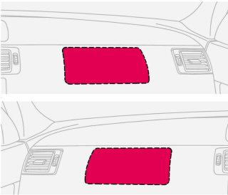 01 Güvenlik 01 Hava yastıkları (SRS) Soldan/Sağdan direksiyonlu araçlarda yolcu tarafındaki hava yastığının yeri.