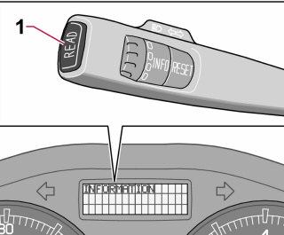 02 Göstergeler ve kumandalar Bilgi ekranı Uyarı kapılar kapalı değil Kapılardan biri, motor kaputu 1 veya yükleme kapağı düzgün kapatılmadıysa, bu durum sürücüye hatırlatılır.
