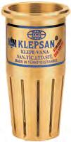 KLEPSAN Sarı Klape Yaylı Dikçekvalf (Sessiz Model) 410 3/4 150 15.50 411 1 100 20.60 412 1 1/4 60 30.