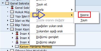 Organizasyon birimi üzerinde güncelleme yapmak istediğinide, üzerine çift tıklayarak detay ekranına girip, buradan istediğiniz değişikliği yapabilirsiniz.