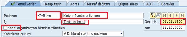 biriminin yöneticisi alanları doldurulmalıdır.