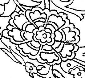 Penç motifi çiçeğin tepeden görünüşü olduğundan, kompozisyonda bu motife giren veya çıkan sapların yönü, hatayi çiçeğinde olduğu gibi bir kurala bağlı değildir.