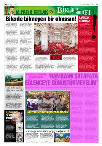 Sayfa : 20 İSTANBUL Tiraj