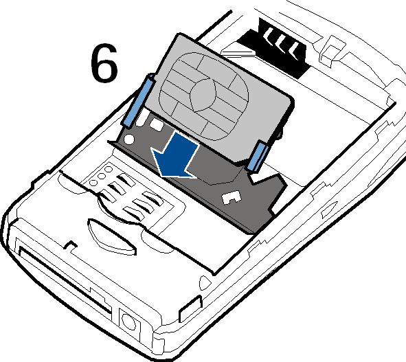 2. SIM kart yuvasýný serbest býrakmak için kilidini yavaþça çekin (4) ve açýn (5). Baþlarken 3.