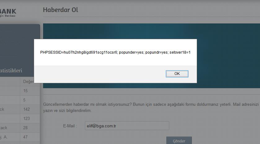 gönderilir, payload veritabanında daha önce olduğundan