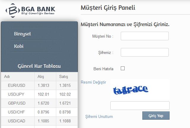 12 BGA BANK WEB GÜVENLIK TESTLERI UYGULAMA KITABı 3. User-Agent Bilgisi Değiştirerek Captcha Atlatma (Mobil Giriş) URL http://isube.bgabank.com/giris.aspx Tablo 3. Captcha URL Tablo 3.