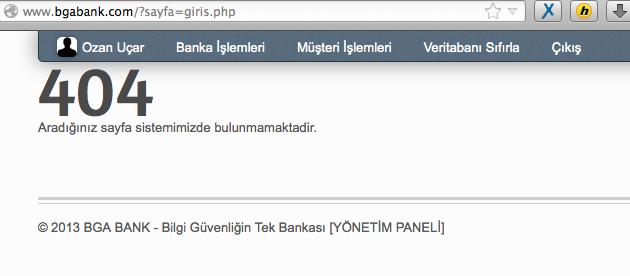 64 BGA BANK WEB GÜVENLIK TESTLERI UYGULAMA KITABı user_id ve is_admin parametre değerleri değiştirilerek gönderilen POST isteği POST /giris.aspx HTTP/1.1 Host: isube.bgabank.