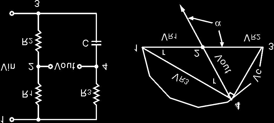Şekil 7-9 Temel AC Faz Kaydırmalı Devre Ve Fazör Diyagramı Şekil 7-9(a) temel RC faz kaydırmalı devreyi gösterir.