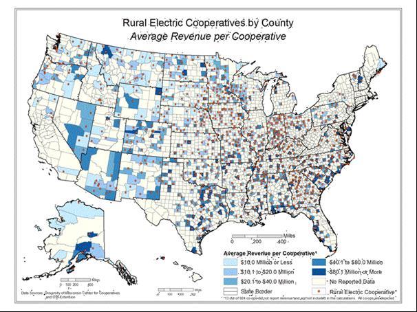 AMERİKA BİRLEŞİK DEVLETLERİ 900 kırsal elektrik kooperatifi 47 eyalette 42 milyondan fazla elektrik tüketicisine elektrik hizmeti