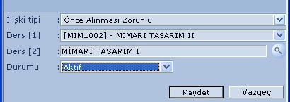 Öğrenciler seçmeli derslerin burada belirlenen gruplar altında seçebileceklerdir.