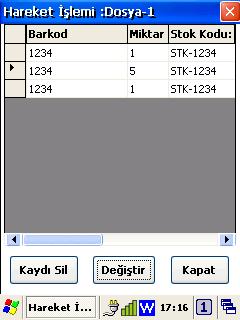 ilgili ürün satırı seçilerek Değiştir düğmesi tıklanmalıdır.