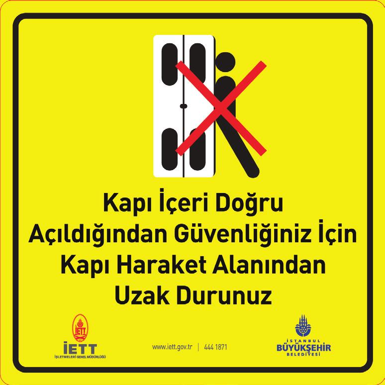 KAPI İÇERİ DOĞRU AÇILDIĞINDAN GÜVENLİĞİNİZ İÇİN