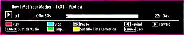 To display Media Browser window, press either MENU button on the remote control and then select Media Browser by pressing or button. Press OK button to continue.