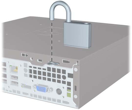 Asma Kilit Şekil 5-26 Asma Kilidin Takılması HP Business PC Güvenlik Kilidi 1.