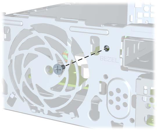 Ön Çerçeve Güvenliği Ön çerçeve HP tarafından verilen bir sabitleme vidası takılarak yerine kilitlenebilir. Sabitleme vidasını takmak için: 1.
