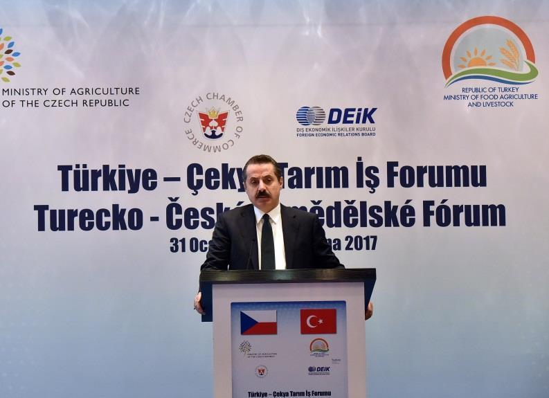 2. TÜRKİYE ÇEKYA TARIM İŞ FORUMU 31 OCAK 2017 TARİHİNDE ANKARA DA DÜZENLENDİ. Türkiye-Çekya Tarım İş Forumu, Dış Ekonomik İlişkiler Kurulu nun (DEİK) organizasyonuyla Ankara da toplandı.