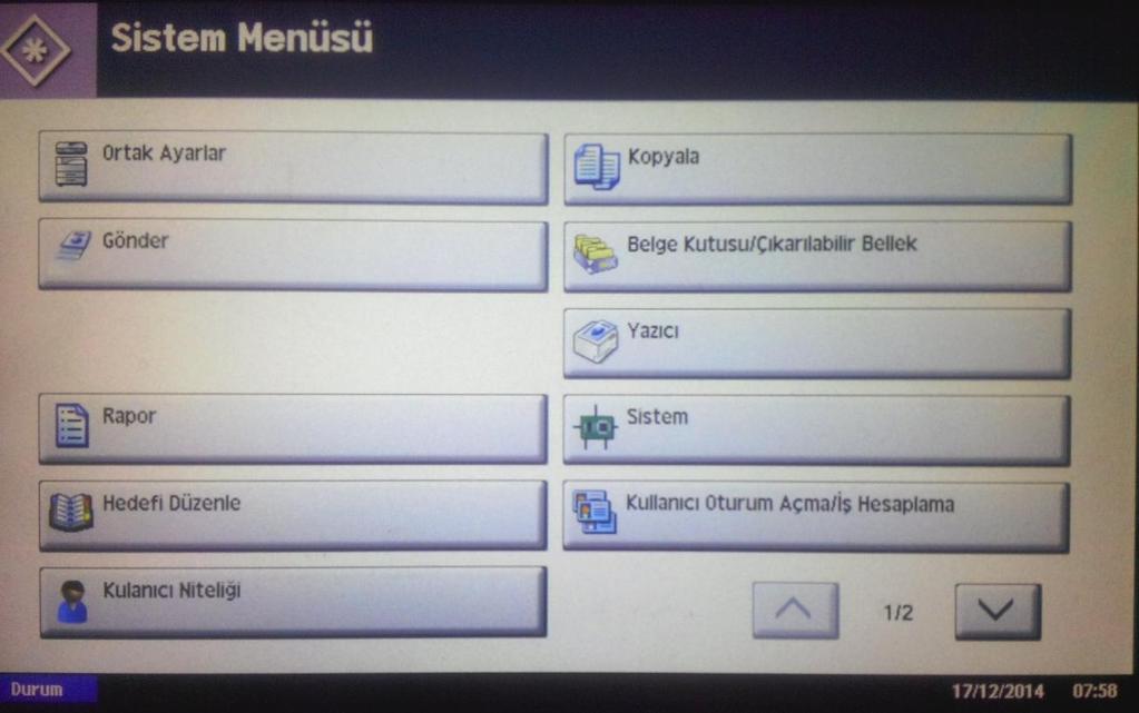 HESAP OLUŞTURMA İŞLEMLERİ Eğer Kyocera TaskAlfa 300ci için hesap oluşturmak istiyorsanız bu işlemleri cihazın kendi