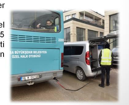 DENETİMLER Ulaşımdan kaynaklı hava kirliliği kapsamında Çevre ve Şehircilik İl Müdürlüğü ile koordineli denetimler gerçekleştirmektedir.