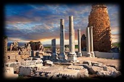 Kurşunlu Şelalesi Tarihi Yerlere İlişkin Bilgiler 1. Perge Perge Antalya'nın 18 km doğusunda, Aksu ilçesi sınırları içinde bulunan, bir zamanlar Pamfilya Bölgesine başkentlik yapmış antik bir kenttir.