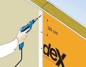 COREX lerin vidalanması COREX düşeyde 30 cm yatay da 40 cm