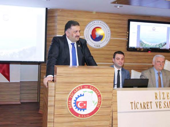 projeler hakkında meclis üyelerine bilgi verdi. Başkan Karamehmetoğlunun ardından Rize Milletvekili Hasan Karal Meclis Üyelerine hitaben bir konuşma gerçekleştirdi.