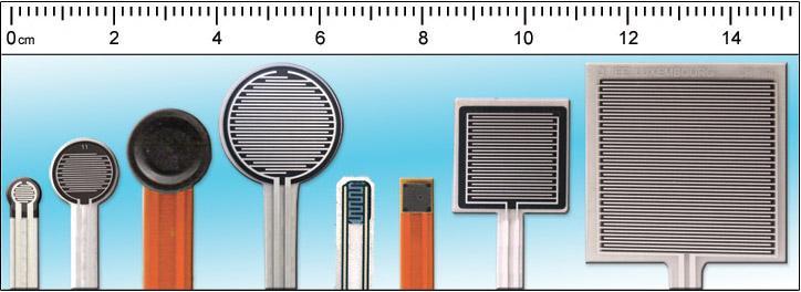 14 Çeşitli Boyutlardaki FSR Sensörlerin Fiziksel Görüntüsü