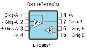 28 Strain Gauge Sensör Uygulama Devresi LTC6081 entegresi, yüksek kazançlı işlemsel yükselteç (OP-AMP) entegresidir.