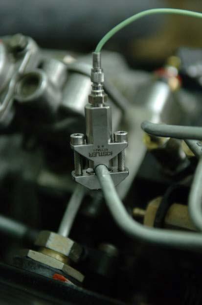 Şekil 1: Motor test sisteminde kullanılan basınç algılayıcılarının konumu 3.
