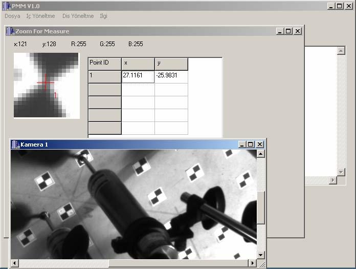 B. Ergün, M. O. Altan Yazılım Bu sistemde fotogrametrik olarak alınan görüntülerin yöneltilmesi ve ölçülmesi için Microsoft Visual C++ kullanılarak bir yazılım geliştirilmiştir.
