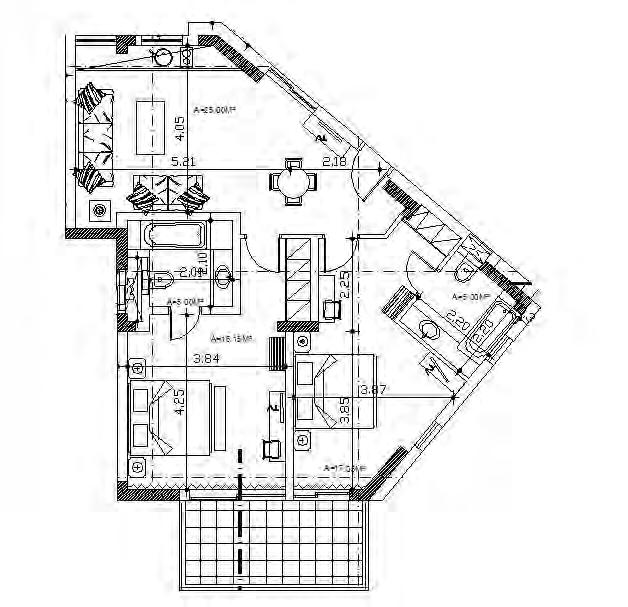 79.40 m² Alanlı 6 nolu daire