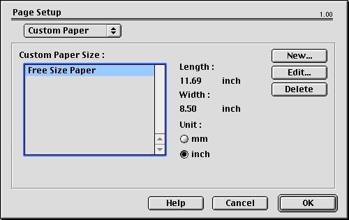 Sayfa Yapısı Seçenekleri Özel Kağıt Boyutu Özel kağıt boyutları oluşturabilir ve düzenleyebilirsiniz.