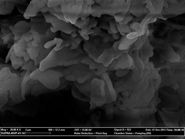 162 Resim 8.48. STA/MCM-41 %2,5 katalizörünün gliserol-laurik asit esterleşme reaksiyonu sonrası SEM görüntüsü(20 kx- 433K, 3/3/1).