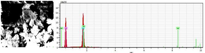 %] [at.%] [wt.%] [wt.%] [wt.%] -------------------------------------------------------------------- Si 14 K-series 25.07 36.85 32.43 SiO2 78.84 53.64 1.08 Pt 78 M-series 11.46 16.84 2.13 16.84 11.