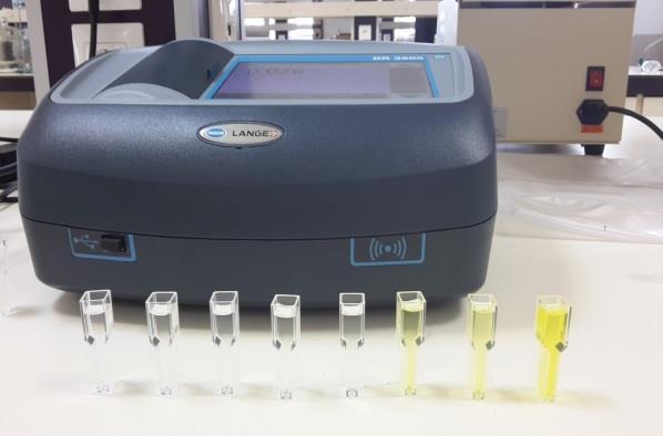 3.2.3. Ultraviyole (UV) Spektrofotometre Hidrojellerden riboflavin salımında spektrofotometrik analizler için Kimya Mühendisliği Bölümü Araştırma Laboratuarında bulunana DR 3900 HACH marka UV-Vis