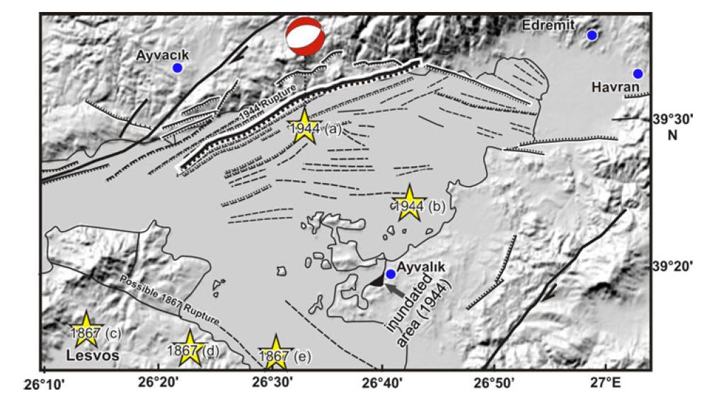 Tarihsel dönemde bölgeye en yakın hasar yapıcı deprem 1867 yılında Midilli Adası (I0=IX; Altinok vd, 2012) yakınlarında meydana gelmiştir.