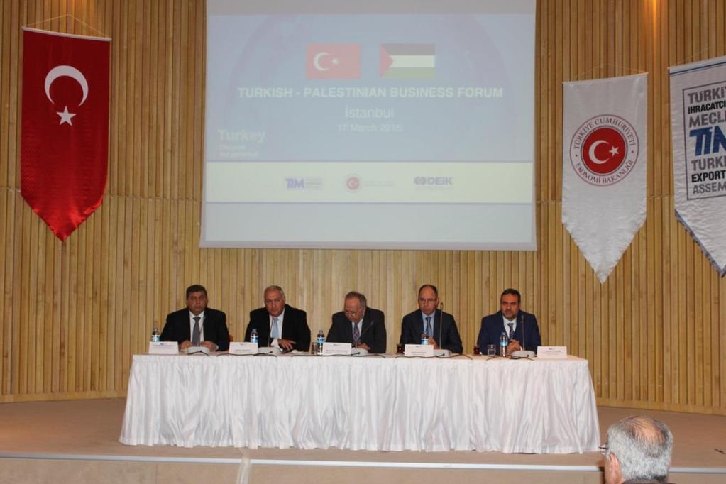 17 Mart 2016 tarihihinde TİM Genel Merkezi nde Filistin heyetine ek olarak, Filistin Ankara Büyükelçisi Sayın Faed Mustafa ve TİM Başkan Vekili Mustafa Çıkrıkçıoğlu nun da katılımlarıyla