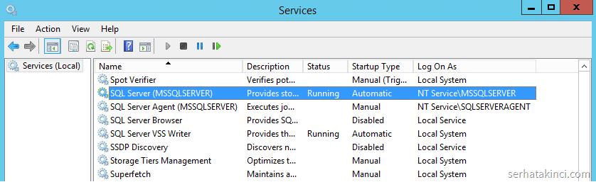 SQL Server 2014 Kurulumunu Doğrulama Birkaç basit kontrol ile SQL Server 2014 kurulumunu kontrol