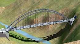 Çelik Kemer Hızlı Tren Köprüsü Kars - Iğdır - Aralık - Dilucu Demiryolu Etüt Proje ve Mühendislik Hizmetleri kapsamında yapılması planlanan kemer köprü, çelik konstrüksiyon olarak tasarlanmıştır.