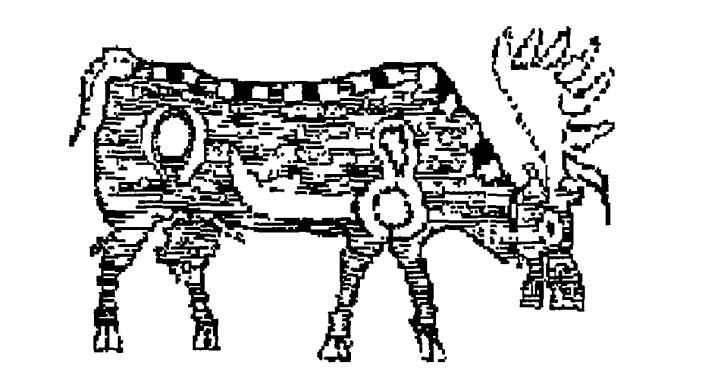 17 Resim 2.7. Pazırık halısını süsleyen geyik motifi çizimi (Ölmez,1999:19) En eski halılar ve ilk örneklerin, 1906 1908 de Çin Türkistan ında (Turfan da) Lop gölü batısında Lou-Lan da yapılan